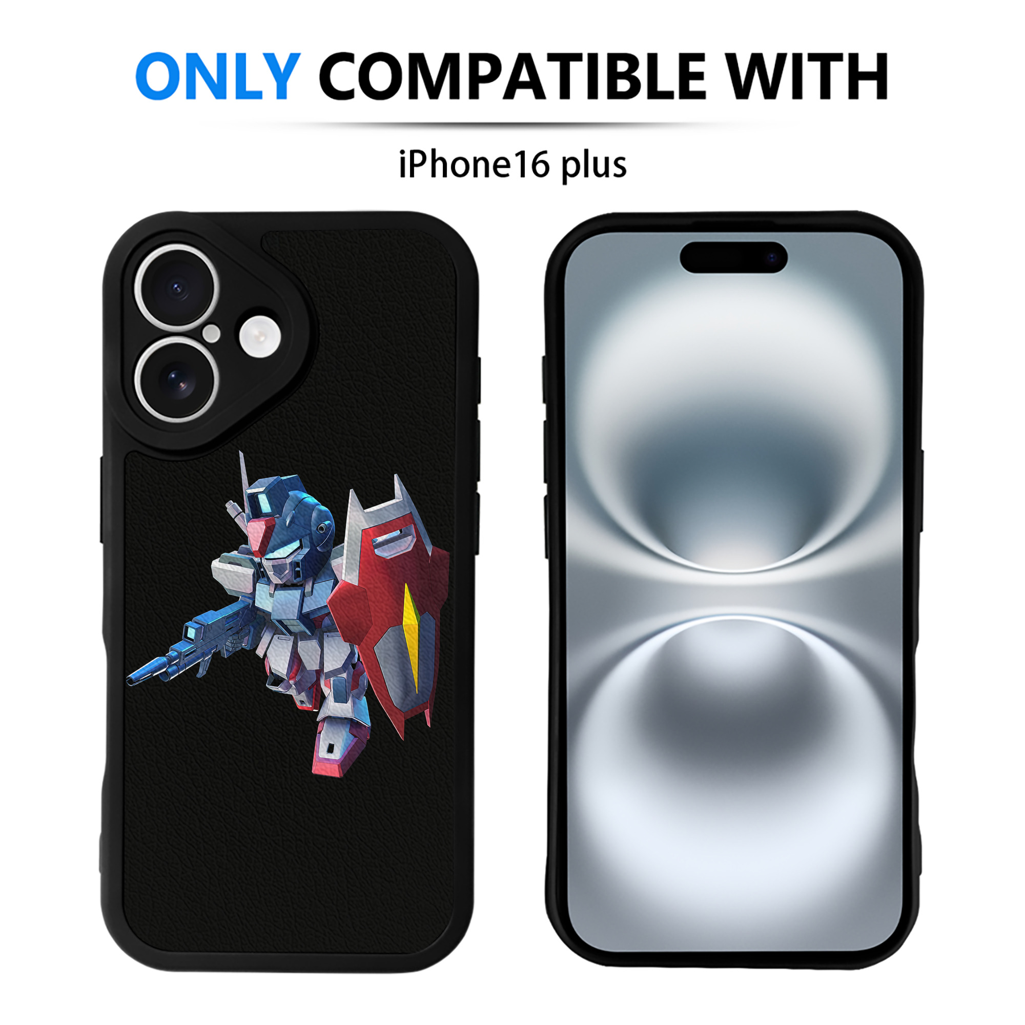 （画像用） 機動戦士ガンダム Mobile Suit Gundam 【iPhone 16シリーズ対応】シリコンスマホケース（レザー調） 材質：シリコン
